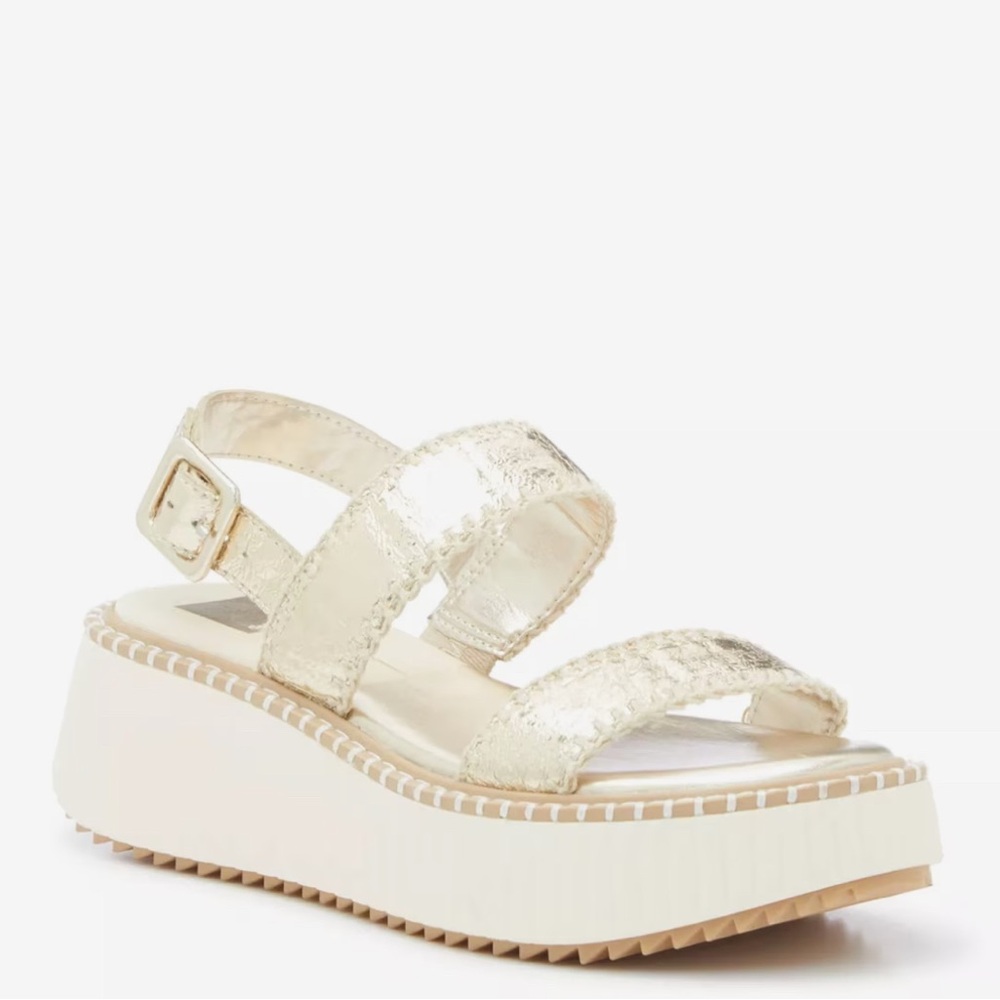 Dolce Vita Metallic Gold Platform Sandals